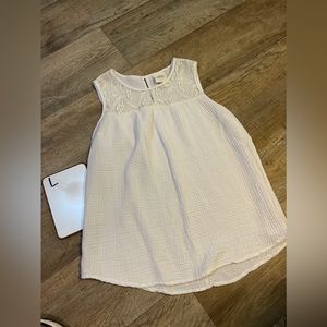 Knox Rose White Gauze Embroidered Tank